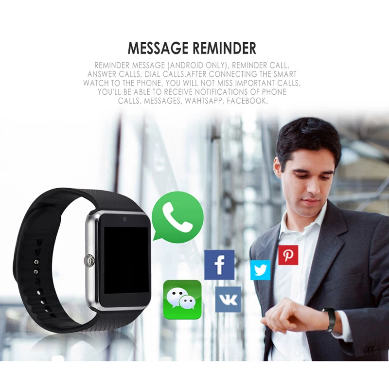 Espanson GT08 Спортивные Bluetooth Смарт часы SmartWatch для Apple iPhone Samsung Huawei HTC Android смартфонов