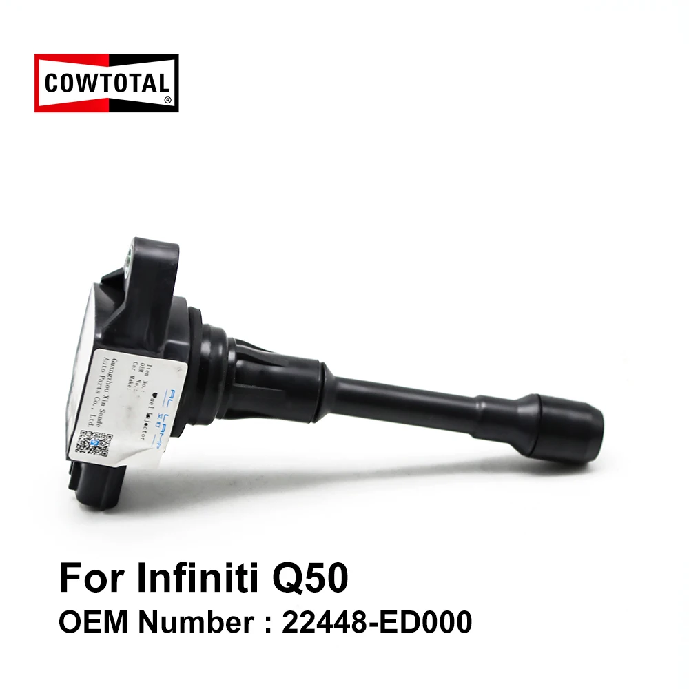 COWTOTAL Ignition Coil for Infiniti Q50 Engine Code VQ35HR VQ37HR 3.5L 3.7L OEM 22448-ED000 ( Pack of 4 ) | Автомобили и