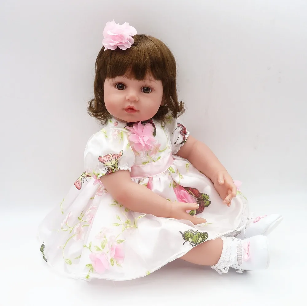 

NPK reborn toys doll 22inch handmade princess toddlers doll silicone reborn baby dolls com corpo de silicone menina baby dolls
