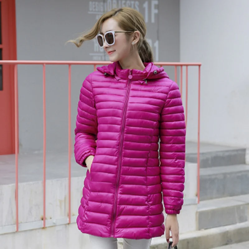 СТЕГАНАЯ ЗИМНЯЯ КУРТКА Для женщин хлопок длинная куртка 2017 Мех Тонкий ватник