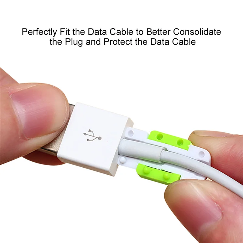 Резиновый пластиковый органайзер для USB кабеля 1 шт. Милая Мини защита наушников