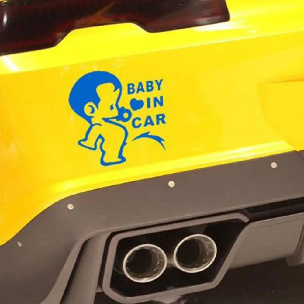 Милый Забавный JDM ребенок мальчики в машине на борту автомобиля стикер для окна