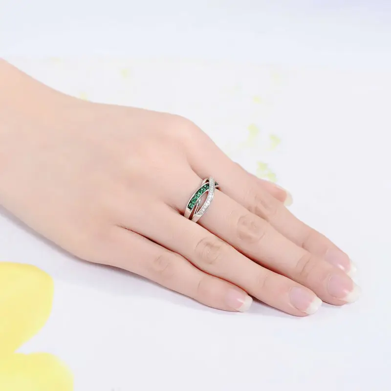 SANTUZZA, серебряные кольца для женщин, 925 пробы, серебряные, натуральные, зеленые камни, кольца для девушек, женские, вечерние, модные ювелирные изделия