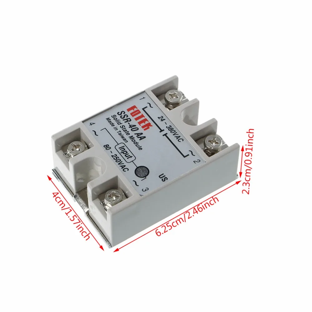 Твердотельный релейный модуль SSR 40AA 40A 250V 3 32V DC вход 24 380VAC выходные источники