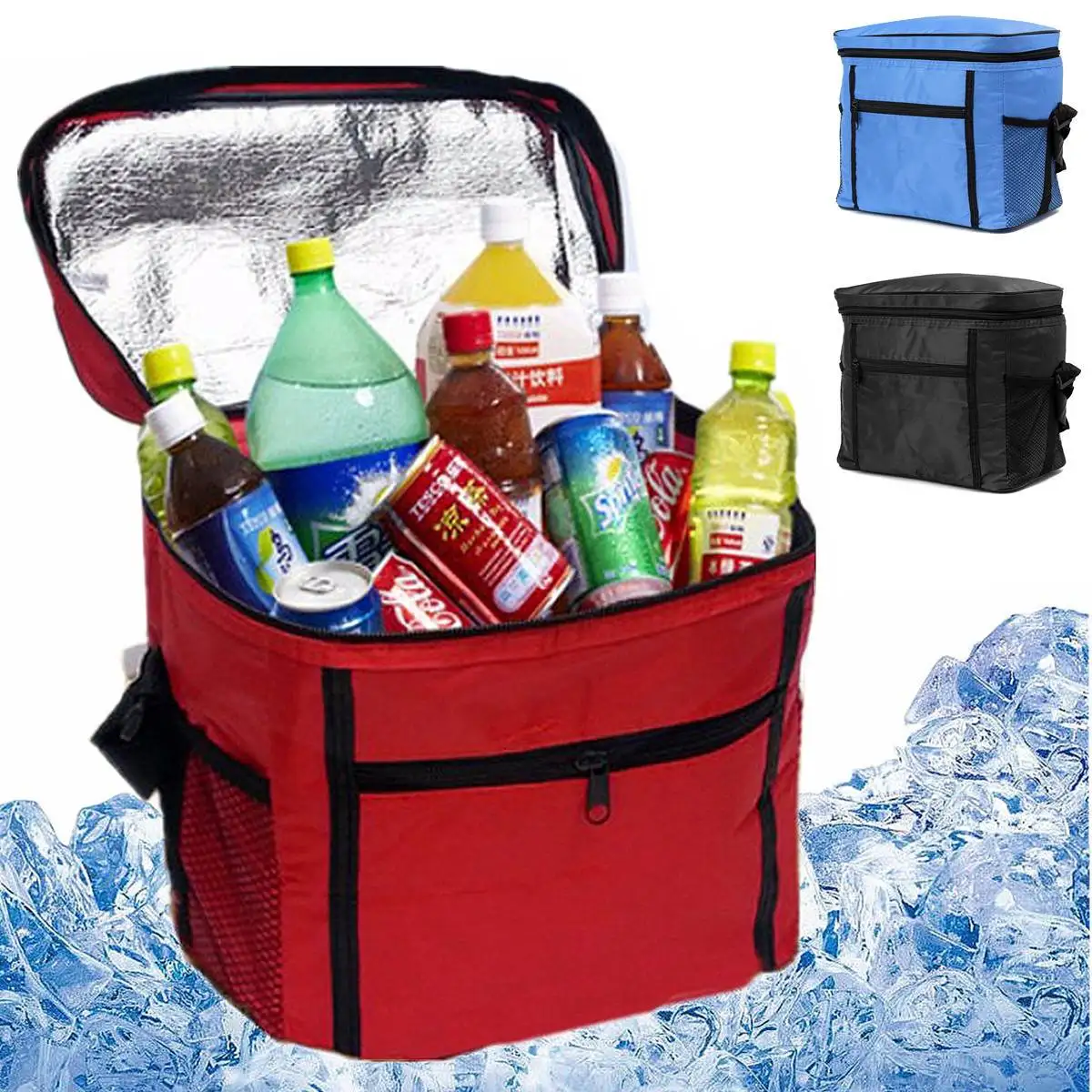 Thermo Cooler Insulated Bag Outdoor Thermal Ice Pack Picnic Bag Tote Inclined shoulder Handbag Insulated Storage Bags