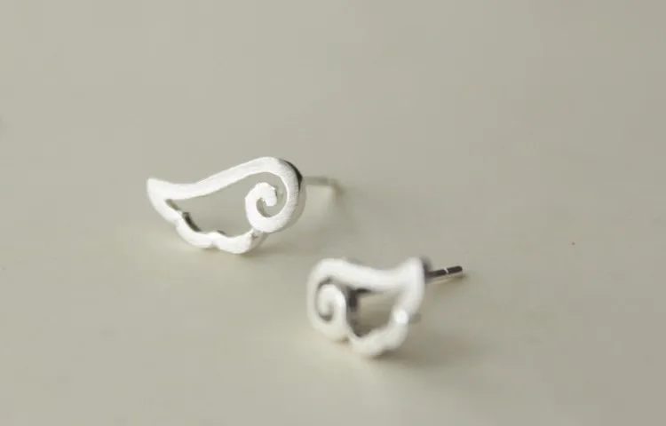 Женские Ювелирные изделия серебряного цвета модные милые серьги с крыльями