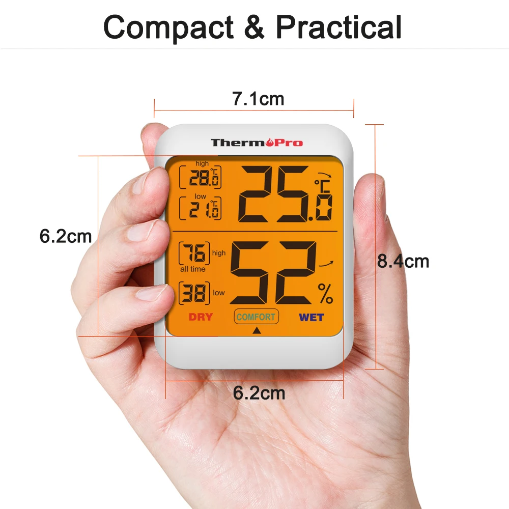 Цифровая метеостанция Thermopro TP53 термометры для помещений и гигрометры комнатный
