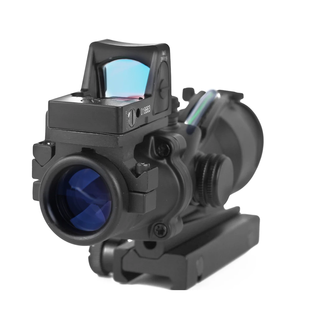 Robin Охота ACOG 4X32 Тактический волоконно-оптический прицел Compac RMR красная точка прицел Охотничья винтовка комбо страйкбол прицел