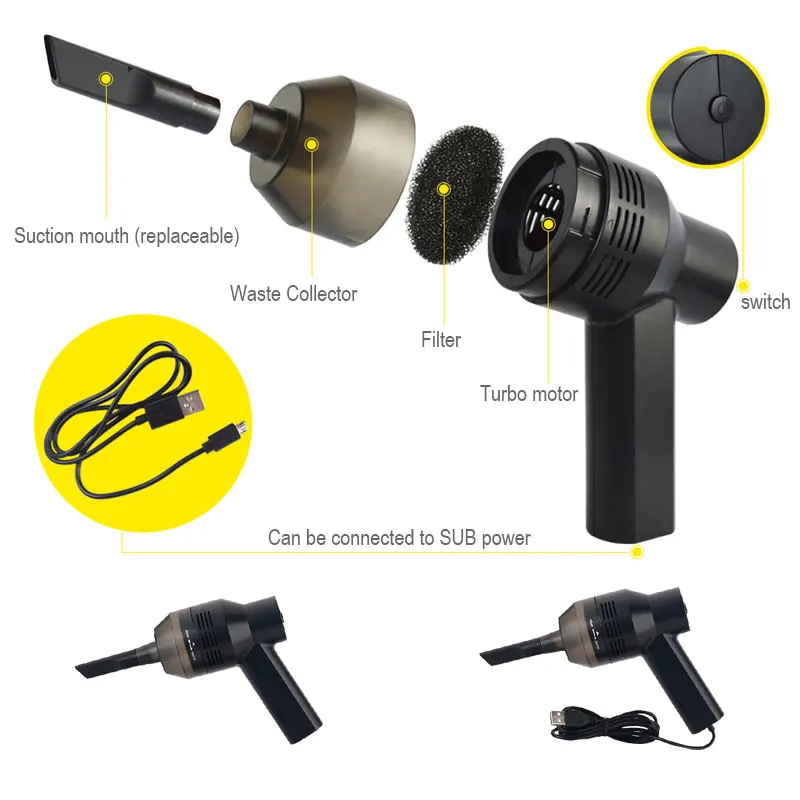 USB пылесос Мини-Клавиатура Пылесос портативный 5V 4W Houseroom компьютерный
