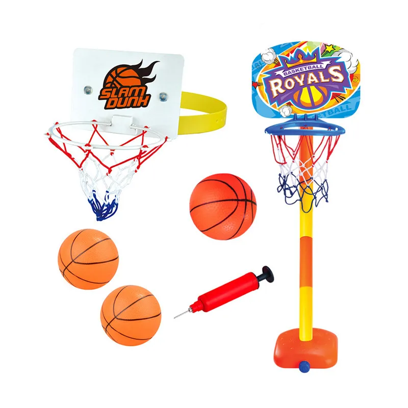 

Stand-up Basketball Stand + Parent-child Interaction Pitching Sucker Basketball Board With Basketball Pump Kid's Puzzle Toy