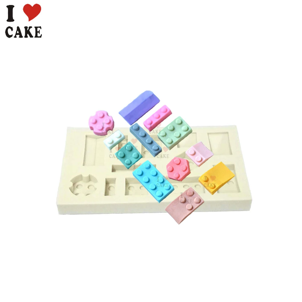 Новая силиконовая форма для украшения торта Lego 3D шоколада кекса инструменты