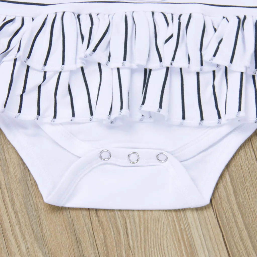 Летний комбинезон в полоску без рукавов для новорожденных девочек одежда