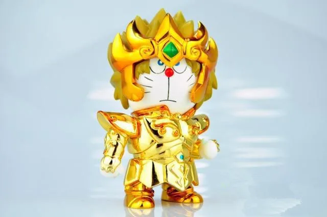 Huong аниме Рисунок 10 см милый DoraCat Doraemon Cos Saint Seiya Leo ПВХ фигурка Коллекционная модель