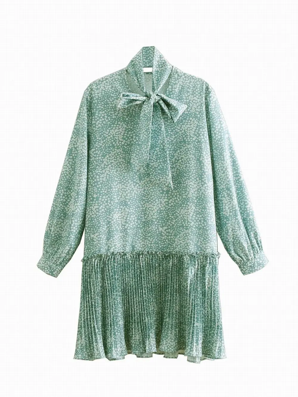 2019 za летнее женское платье с цветочным принтом Плиссированное Платье es vestidos
