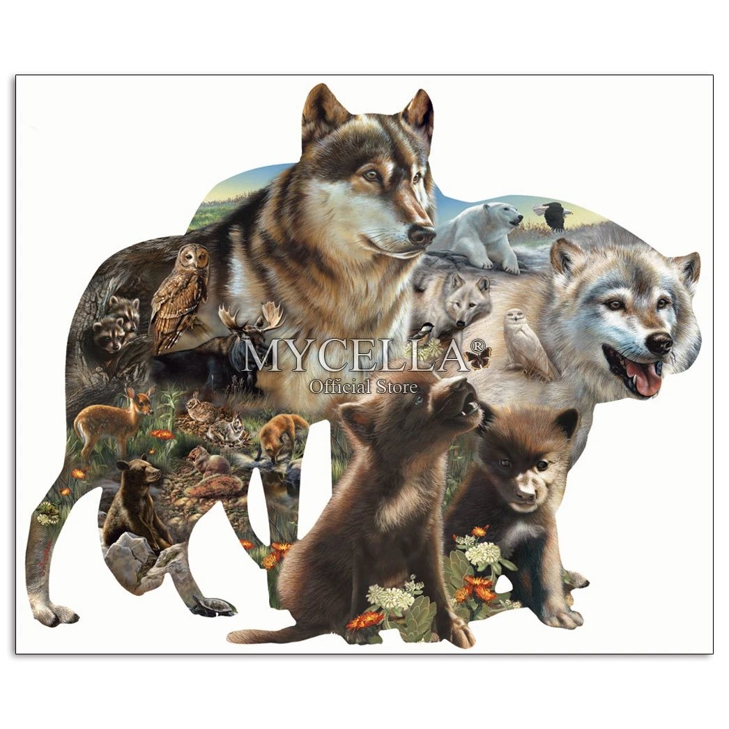 

Wolf 5d Diy Diamond Painting Cross Stitch Wolves Baby Animals Diamond Embroidery Wildlife Diamond Mosaic Needlework Home Decor