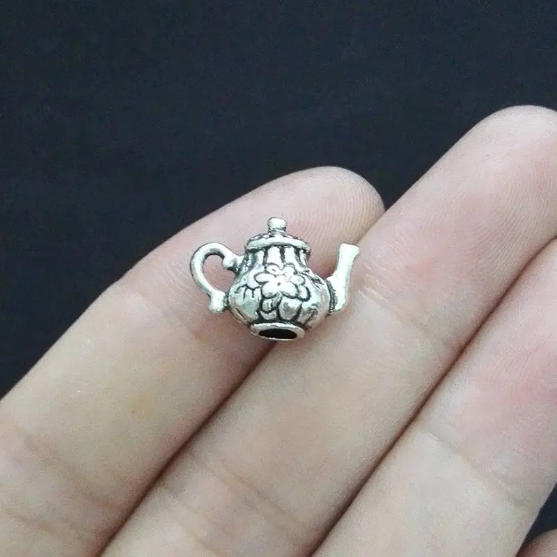 20 шт антикварный серебряный Чайник Шарм Кулон Ювелирные изделия фурнитура|pendant