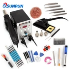 Электрический паяльник 2 в 1, серебро 8586 пробы, с цифровым дисплеем и регулируемой температурой