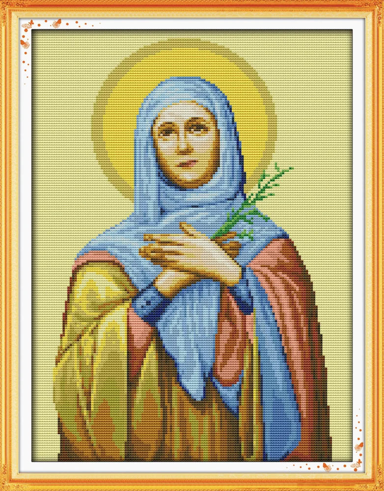 Мадонна христианство молитвенная живопись рассчитан на холст DMC 14CT 11CT Китайская