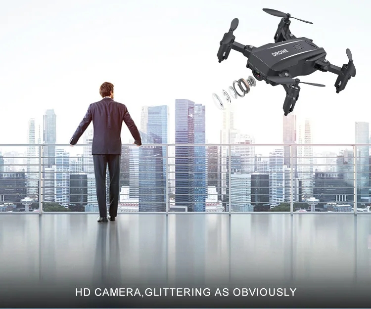 Лучшая цена Fpv mini drone pro rc вертолет для селфи высота удержания Дроны с широким углом 1080p hd камера Квадрокоптер