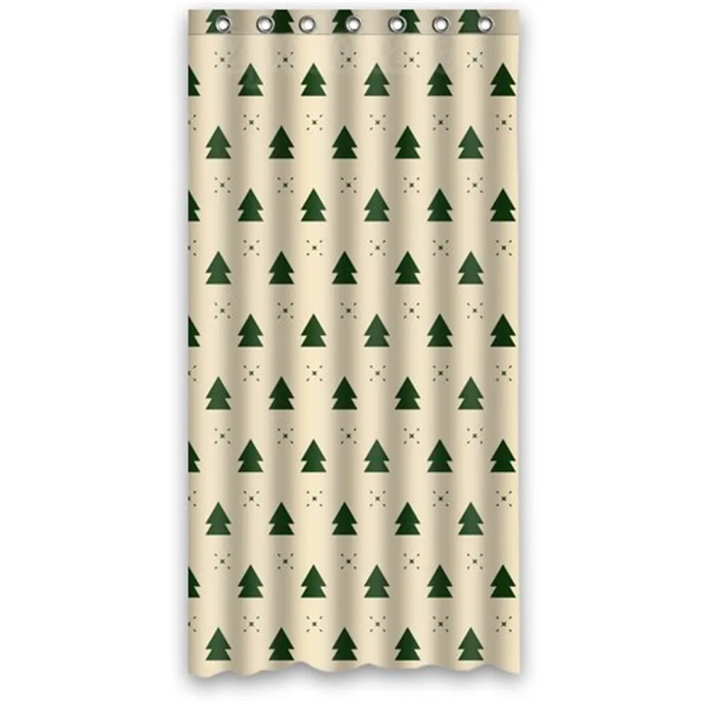 Custom Christmas Tree Pattern Waterproof Non-mildew Shower Curtains Polyester Fabric Bathroom Curtain | Дом и сад