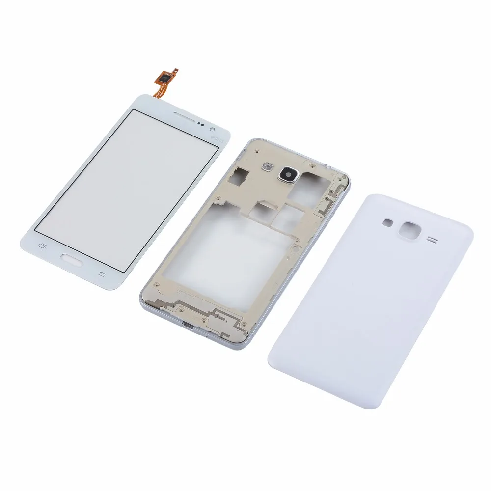 Для Samsung G530 G530H сенсорный экран панель Стекло + корпус средняя рамка батарея