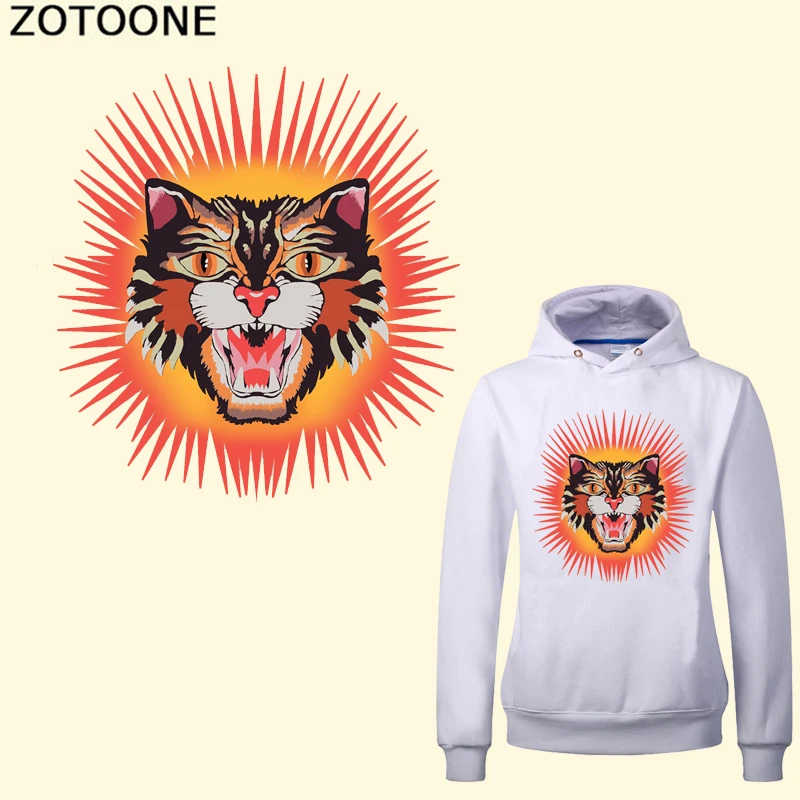 ZOTOONE утюжок на патчи Тигра для одежды DIY моющийся принт футболке платья