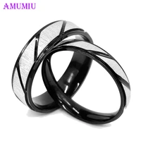 amumiu titanium steel womans mans wedding rings couple ring band ring gold silver color r001