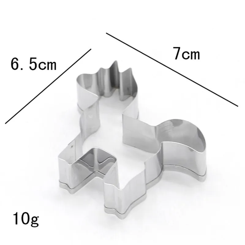 Резчик печенья в форме мультяшного единорога из нержавеющей стали резчик для
