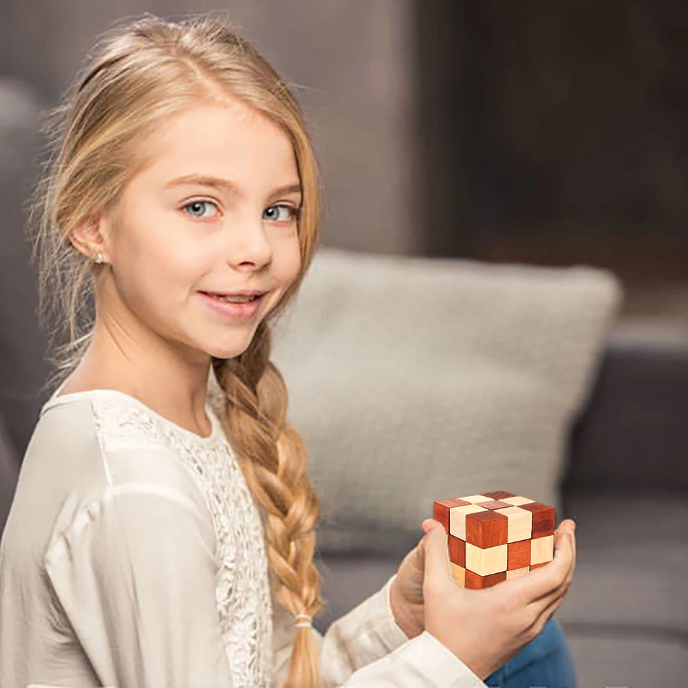 6 шт./компл. детские развивающие Обучающие деревянные игрушки 3D IQ brainteaser взрослые