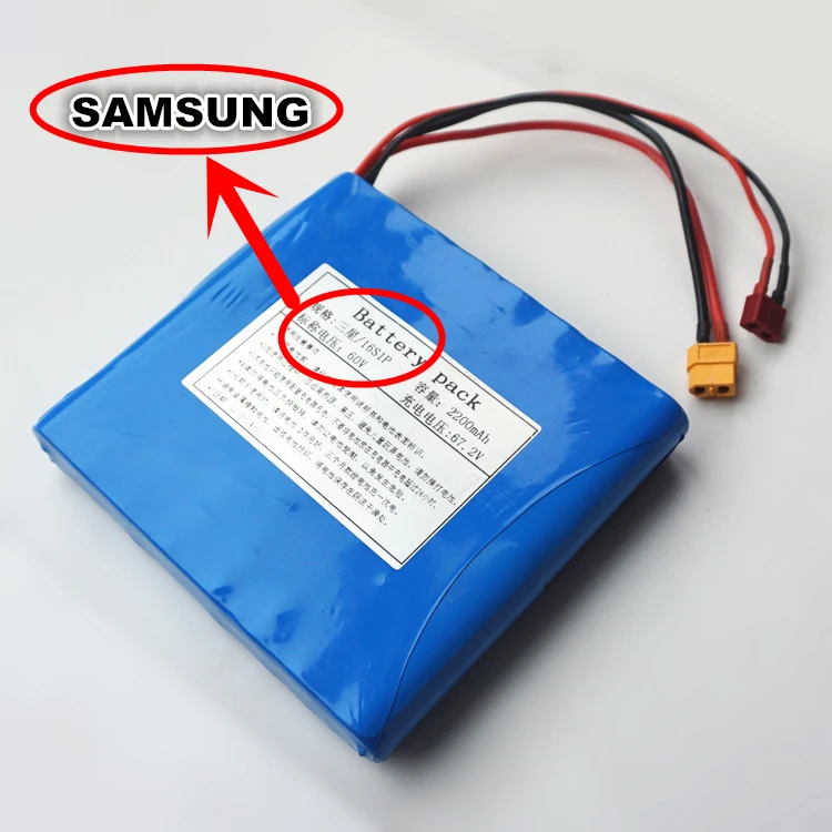 Оригинальный литий ионный аккумулятор для SAMSUNG 60 в 2200 мАч электрических