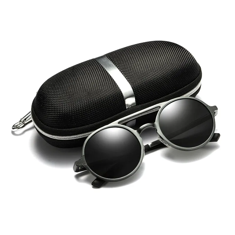 Мужские Круглые Солнцезащитные очки MYDYICAT черные и Золотые в винтажном ретро