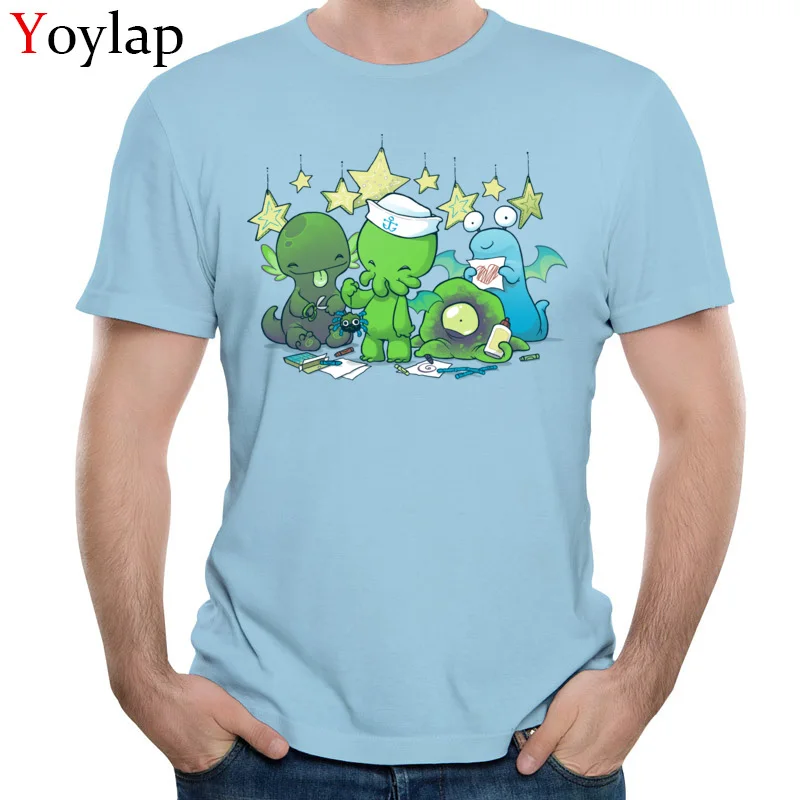 YOYLAP хлопковые мужские топы с коротким рукавом футболка Lovecrafting Street Лето/футболки