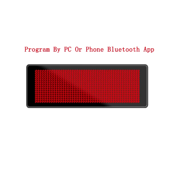 Brief Rechargeable Led Name Tag Mini Digital Bluetooth APP Programmable Scrolling Message Tag Badge Sign Support All Languages - Цвет: Red-B