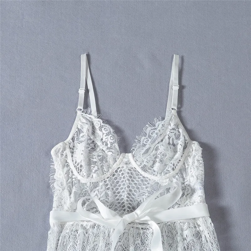 TryMeOn длинное кружевное платье на тонких бретельках для женщин сексуальная ночная