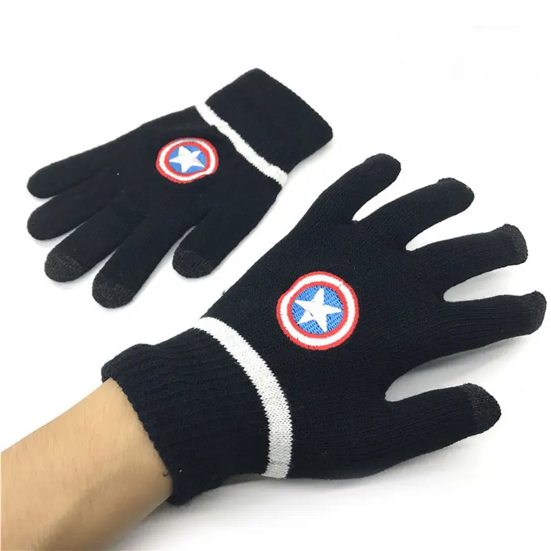 Модные перчатки унисекс на весь палец Сенсорный экран Hitman Reborn Vongola полосатая вязаная перчатка зимние теплые митенки эластичные варежки
