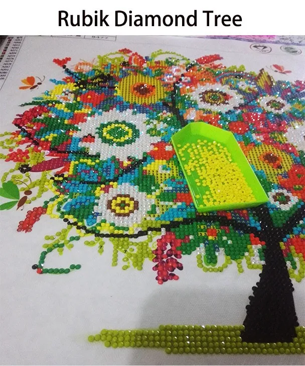 

5D DIY Diamond Painting Four Season Money Tree Full Round Scenery Rhinestone Cross Stitch Scenic Decor Embroidery Landscape