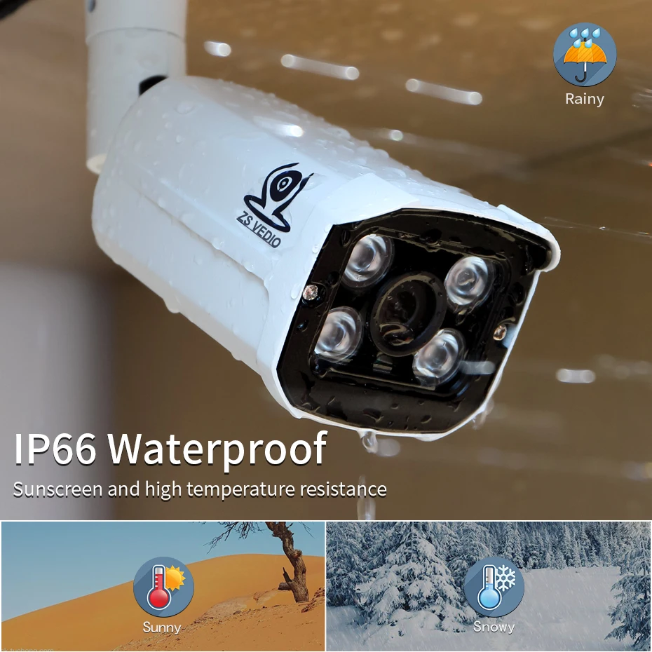 ZSVEDIO камеры наблюдения 720P HD CMOS провод IP камера POE P2P Крытый движения ИК ночного