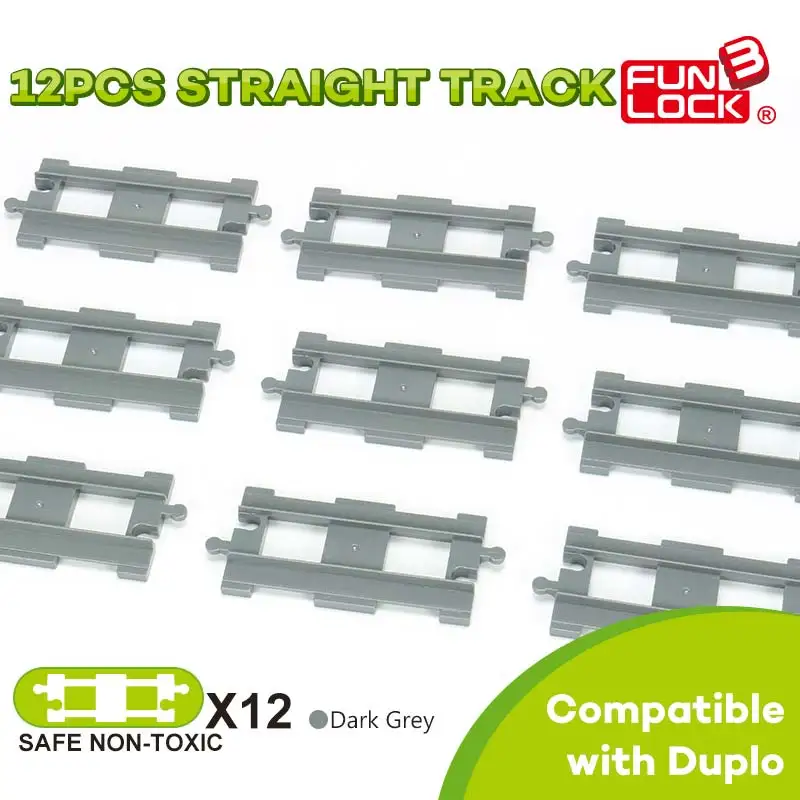 Детский конструктор Funlock Duplo трек на поезде круглая железная дорога развивающие