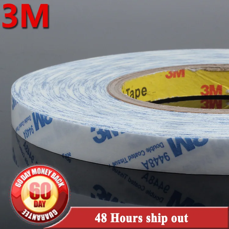 

1cmx50m 10mm width BIG roll STRONG 3M double sided adhesive tape for tape skin hair extensions holds 25-40days freeshipping