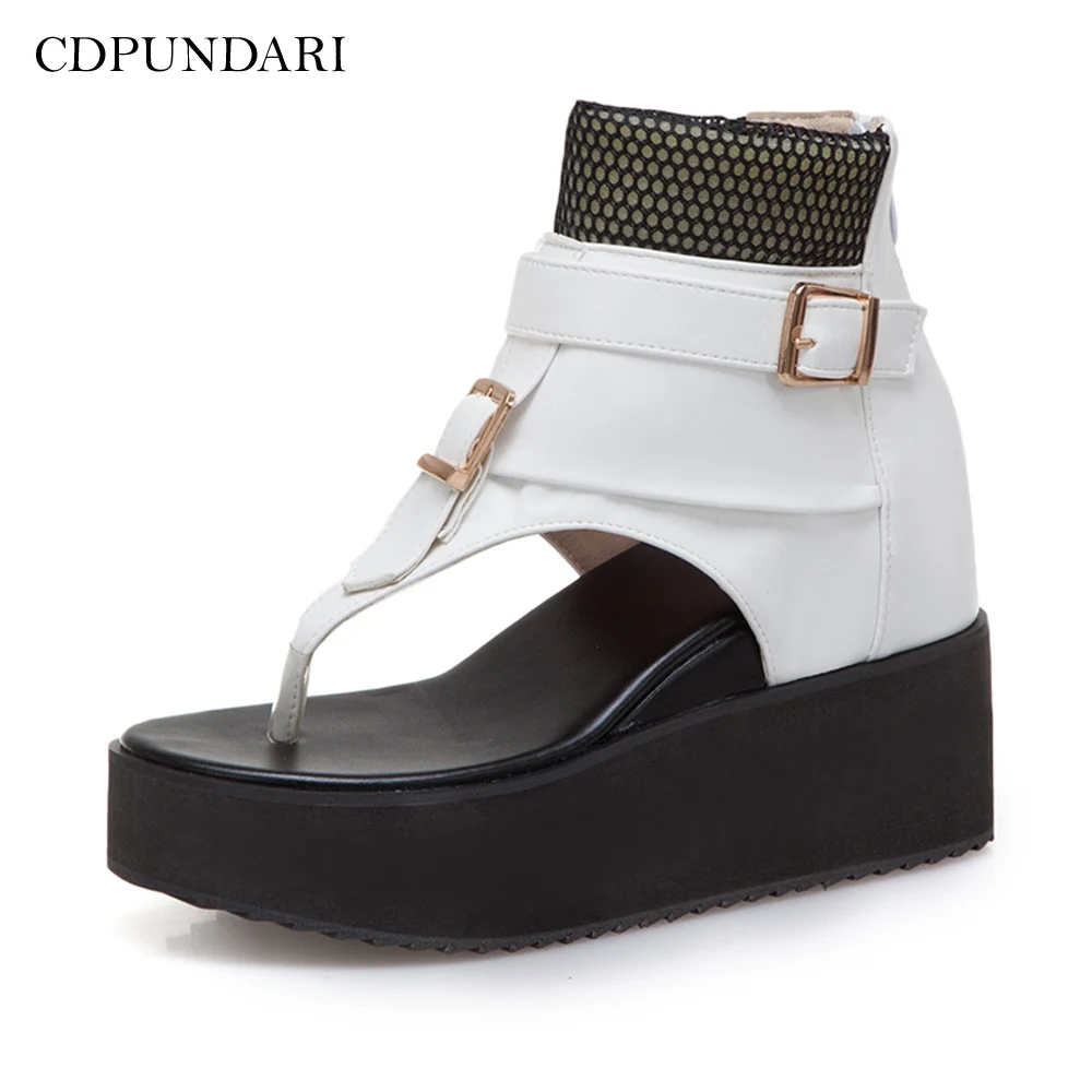 

Ladies Platform Sandals Summer Casual Shoes For Women Wedge Sandals Sandalias Mujer Black White Yellow