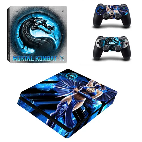Игры Mortal Kombat X PS4 Slim кожи Стикеры для Sony Игровые приставки 4 консоли и контроллера для Dualshock 4 PS4 Slim стикеры наклейка - Цвет: YSP4S-0908