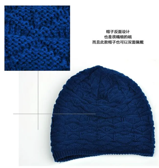 10p!Men&Women Beanie Top Quality Hip-hop Slouch Unisex Woolen Knitted Cap Spring&Winter Snap Slouch Bonnet Hat,Double-sided Wear