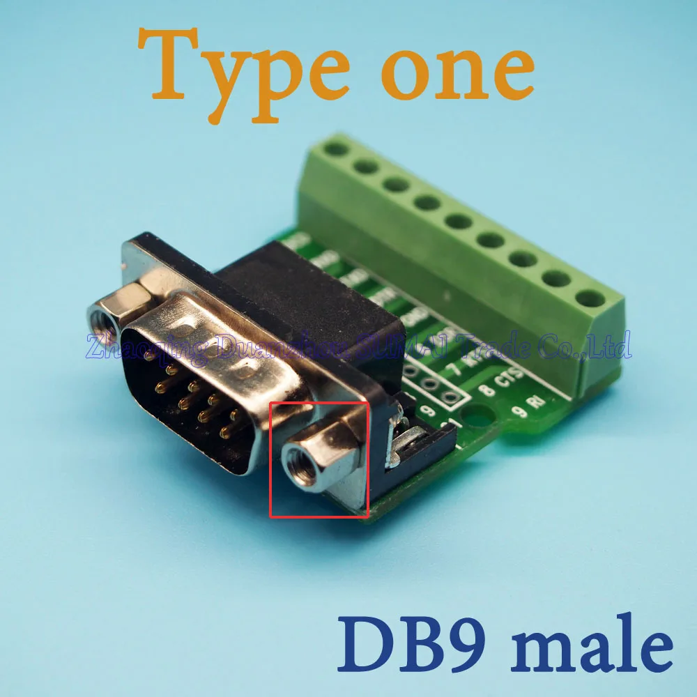 Последовательный порт DB9 штекер поворот на клемму провода DR9 штекер|plug in terminal|plug