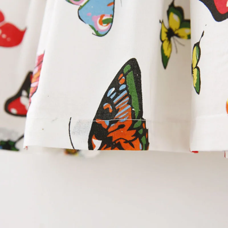 Стильное детское платье-туника платье с длинными рукавами и принтом в виде