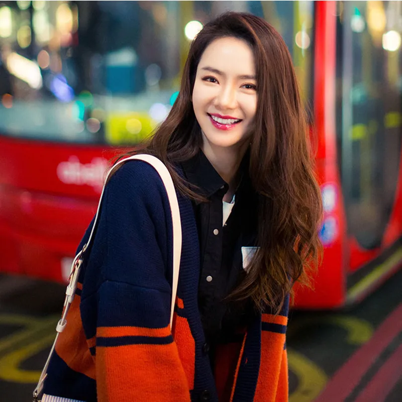  2020 New Style Autumn Sweater Jacket Women Patchwork Single Breasted Loose Cardigan Knit Female Leisure HP243 |
