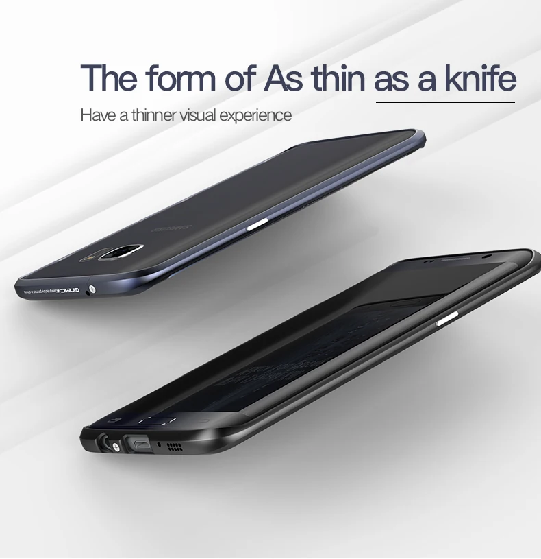 Для Sumsung Galaxy S7 Edge бампер алюминиевая посылка edge дизайн противоударный тонкий светильник чехол для S7 edge