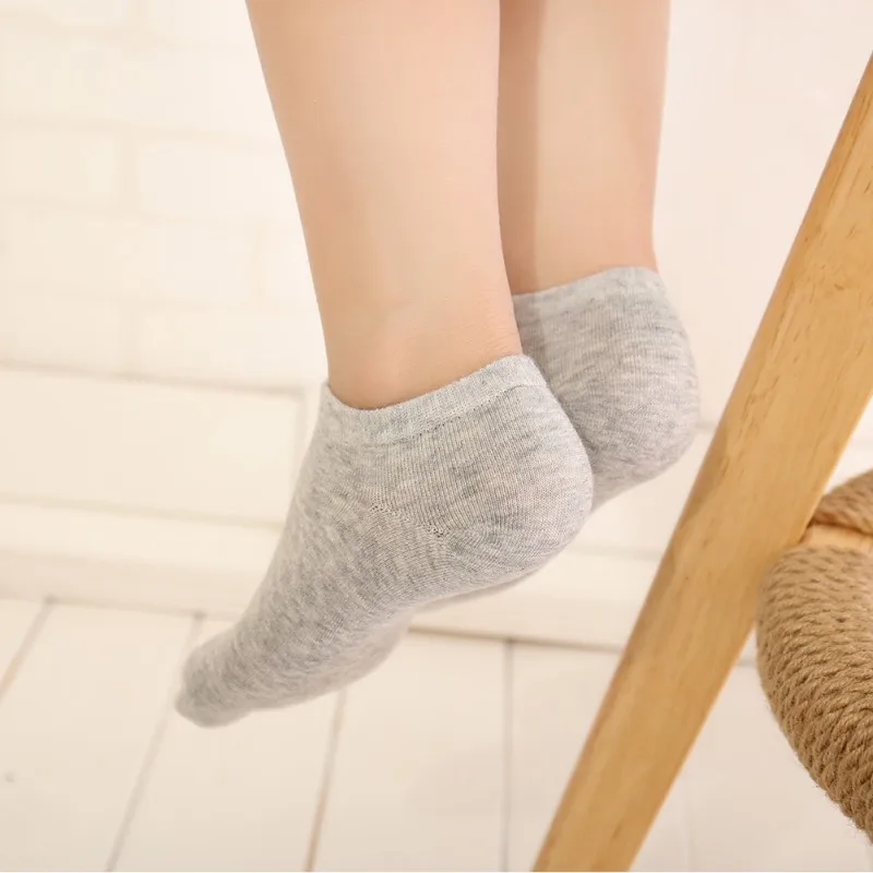 Летние женские носки яркие цвета низкие летние хлопковые тонкие силиконовые