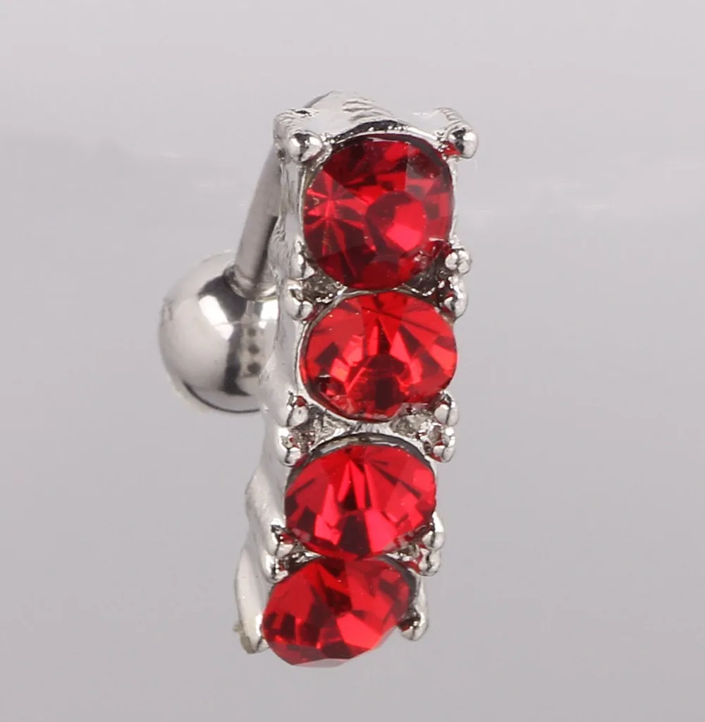 Пупка Кольцо серебро 4 драгоценный камень пирсинг тела пупок кольцо ювелирные