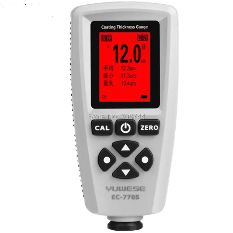 EC 770S цифровой датчик толщины покрытия 0 2000um/1um тестер краски измеритель пленки FE/NFE