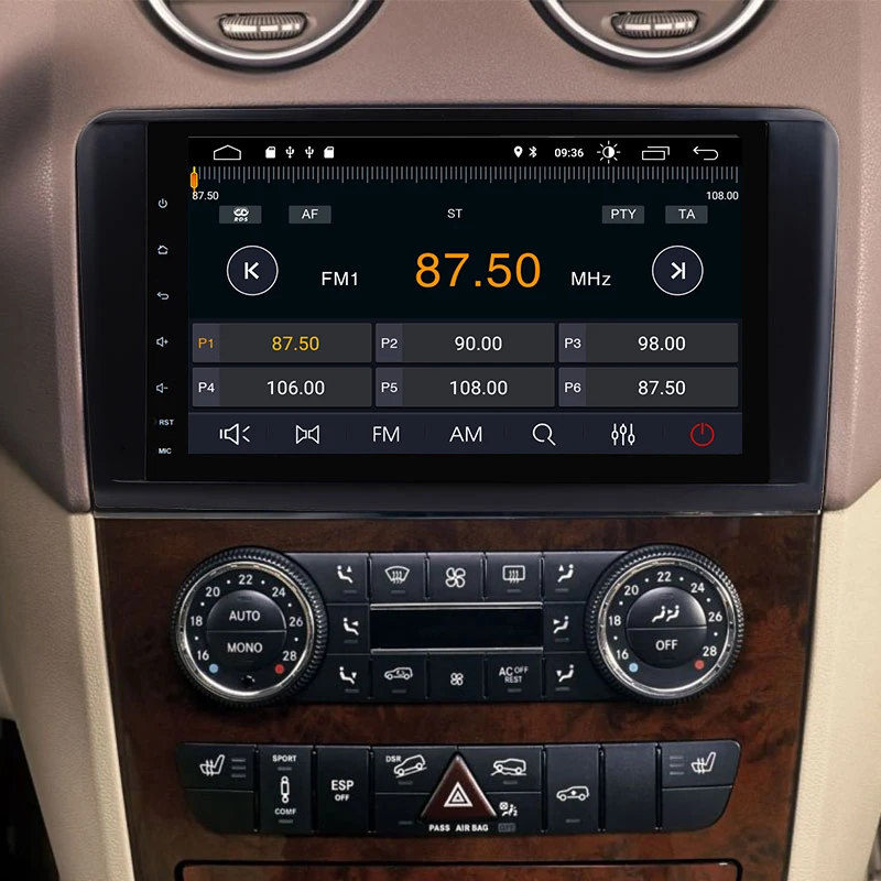2Din Android 9 0 GPS автомобильный радиоприёмник мультимедийный плеер для Mercedes Benz ML W164 ML350
